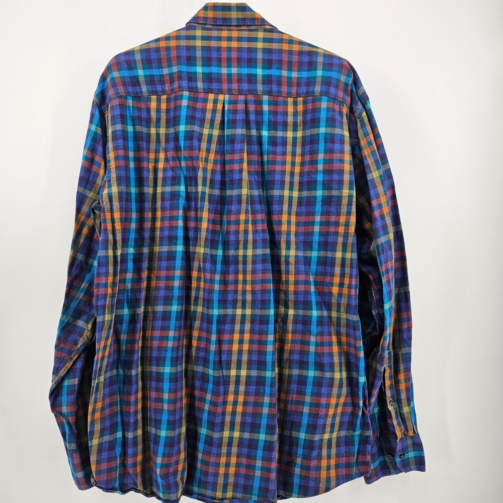 Alan‎ Flusser Men's Long Sleeve Plaid Button-Down Shirt - Picture 4 of 10